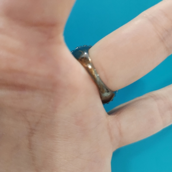 Hematite Pave Crystals Gunmetal Ring,  size 9.5 - Picture 7 of 7